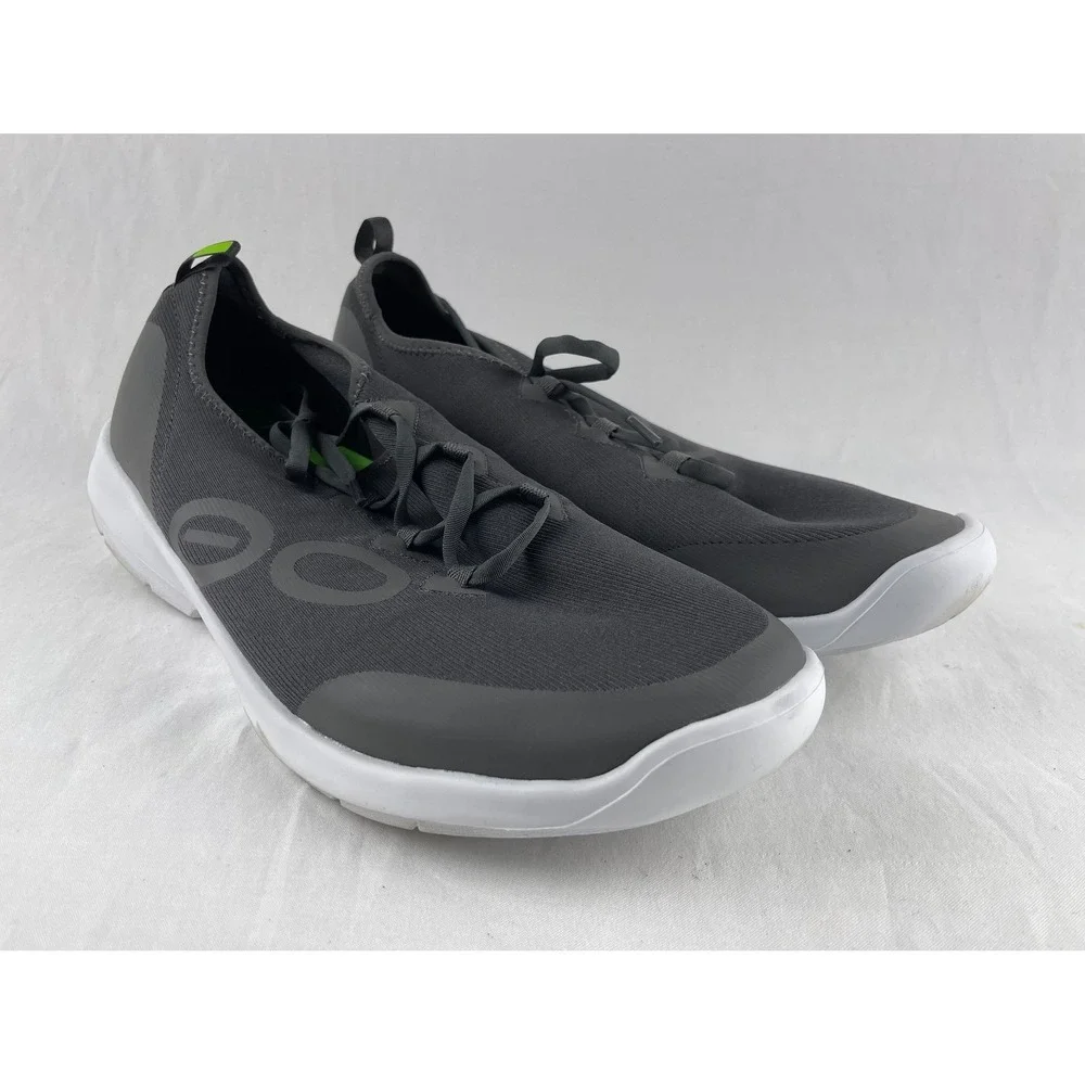 OOFOS OOmg Sport Low Men Size 12 M Grey Recovery Athletic FibreFlex Sneaker